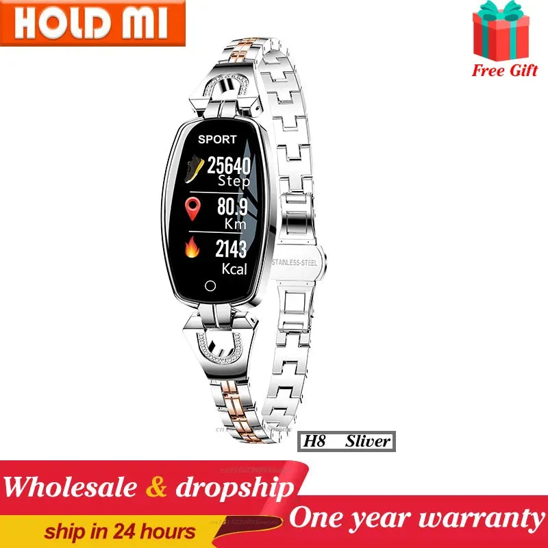 2021 H8 and H8 pro Women Smartwatch Heart Rate Monitor Blood Pressure Smart watch Band  Fitness Tracker lady bracelet Wristband