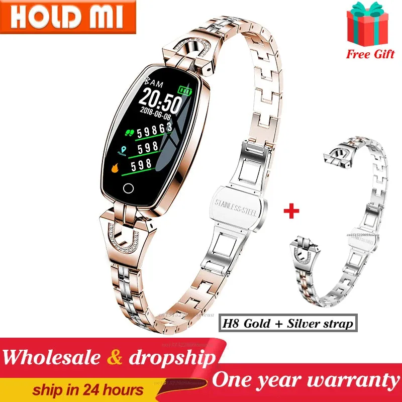 2021 H8 and H8 pro Women Smartwatch Heart Rate Monitor Blood Pressure Smart watch Band  Fitness Tracker lady bracelet Wristband