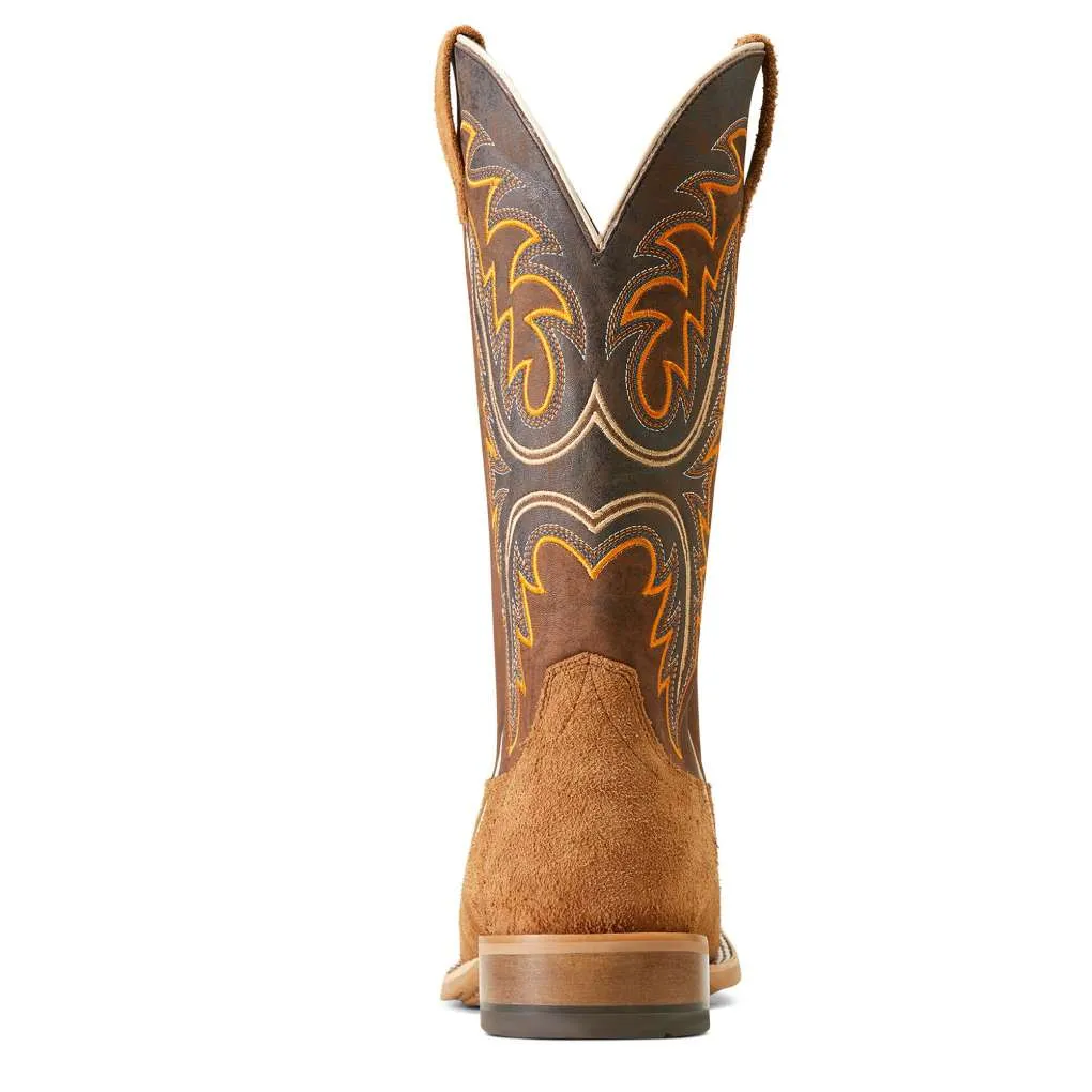 Ariat Mens Brushrider Suntan Roughout/Rusty Brown