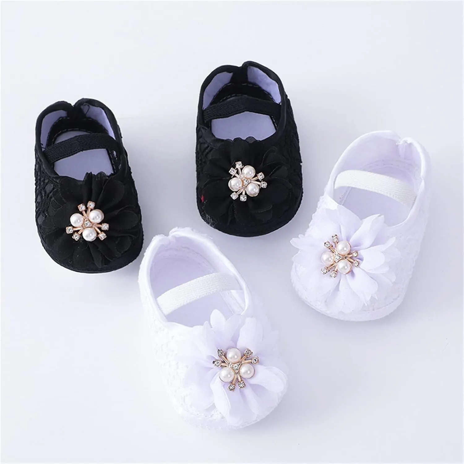 Baby Shoes Fashion Soft Sole Infant Shoes Pearl Dress Flower Princess Shoes Infant Shoes Boy Shoe