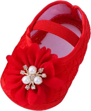 Baby Shoes Fashion Soft Sole Infant Shoes Pearl Dress Flower Princess Shoes Infant Shoes Boy Shoe