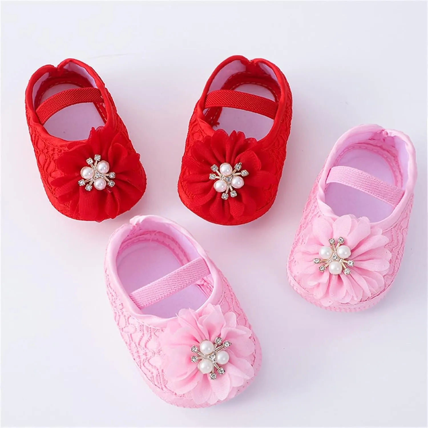 Baby Shoes Fashion Soft Sole Infant Shoes Pearl Dress Flower Princess Shoes Infant Shoes Boy Shoe