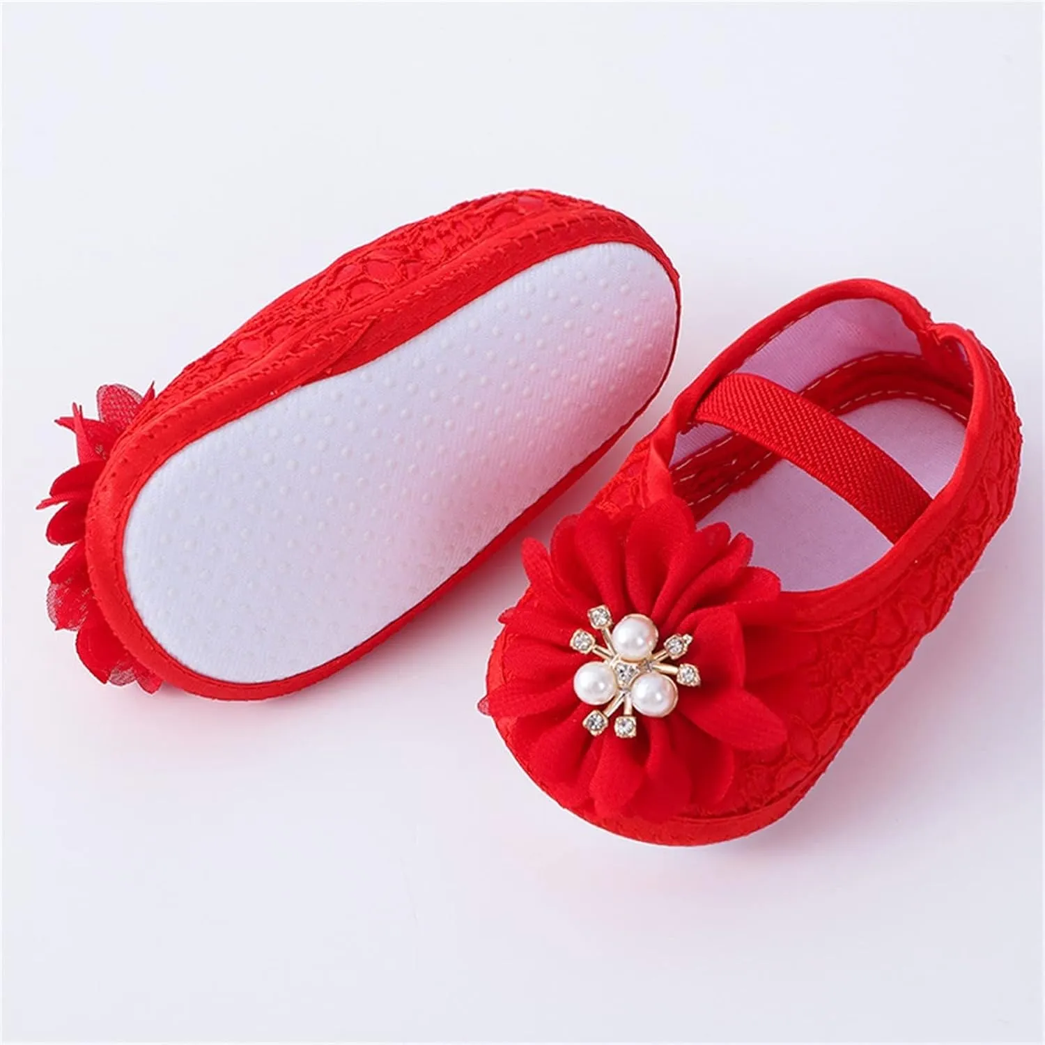 Baby Shoes Fashion Soft Sole Infant Shoes Pearl Dress Flower Princess Shoes Infant Shoes Boy Shoe