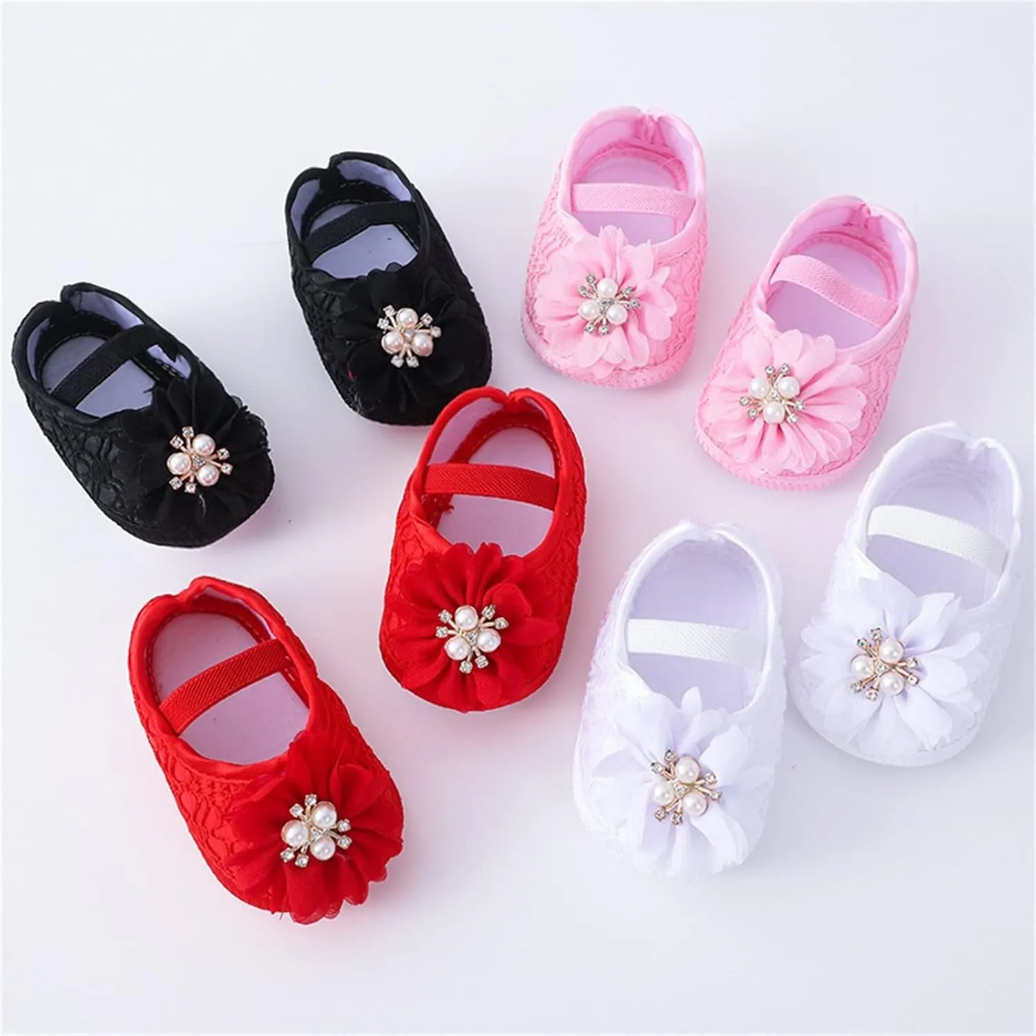 Baby Shoes Fashion Soft Sole Infant Shoes Pearl Dress Flower Princess Shoes Infant Shoes Boy Shoe