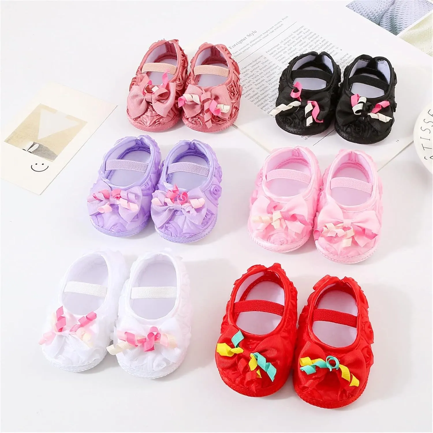 Baby Shoes Fashion Soft Sole Infant Shoes Pearl Dress Flower Princess Shoes Infant Shoes Little Boys Slip on