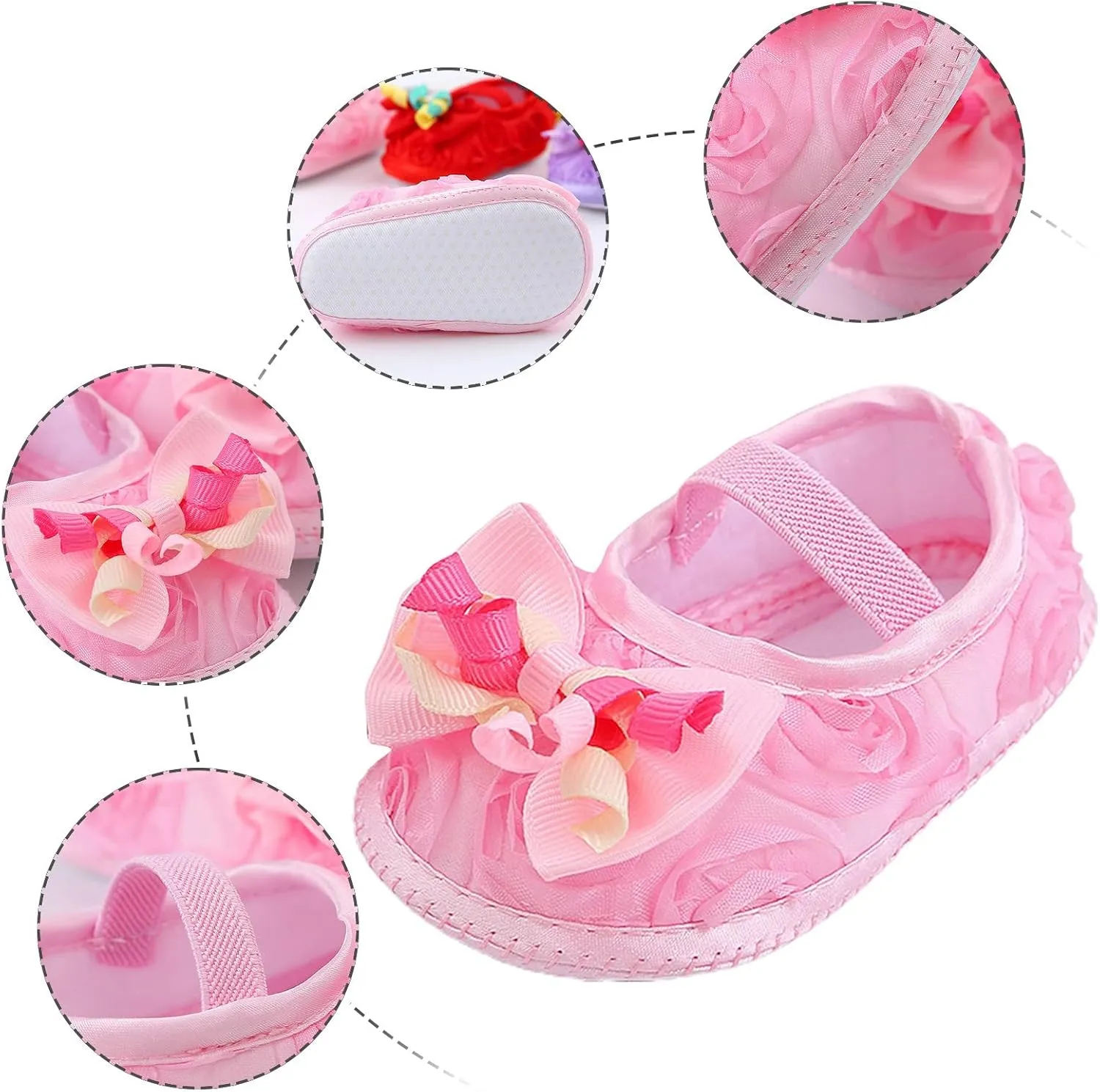 Baby Shoes Fashion Soft Sole Infant Shoes Pearl Dress Flower Princess Shoes Infant Shoes Little Boys Slip on