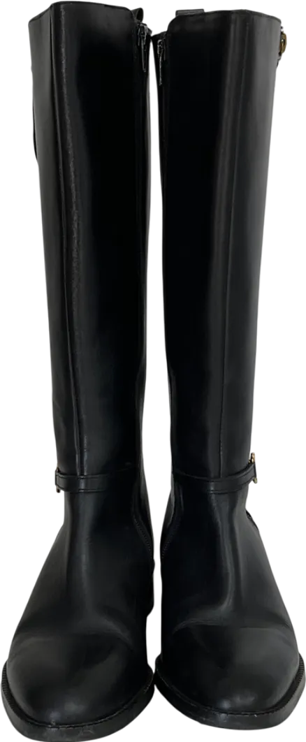 Dune Taylyn - Black Riding Boots With Signature Buckle Detail UK 5 EU 38 