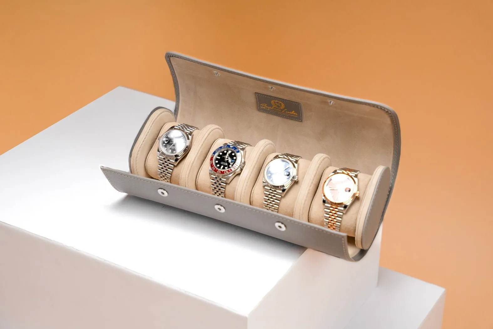 Galata - Saffiano Grey Watch Roll