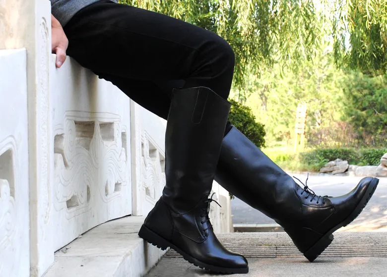 Horse Riding Boots For Women Men- Waterproof Leather Long Boots- Black Brown Knee High Boots