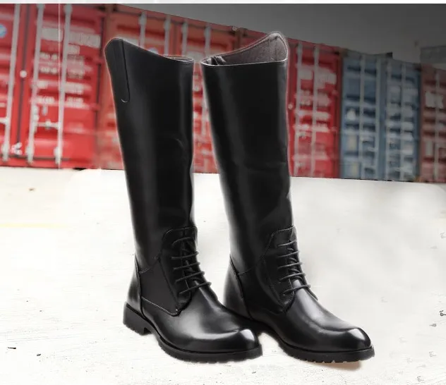 Horse Riding Boots For Women Men- Waterproof Leather Long Boots- Black Brown Knee High Boots