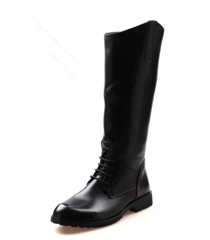 Horse Riding Boots For Women Men- Waterproof Leather Long Boots- Black Brown Knee High Boots