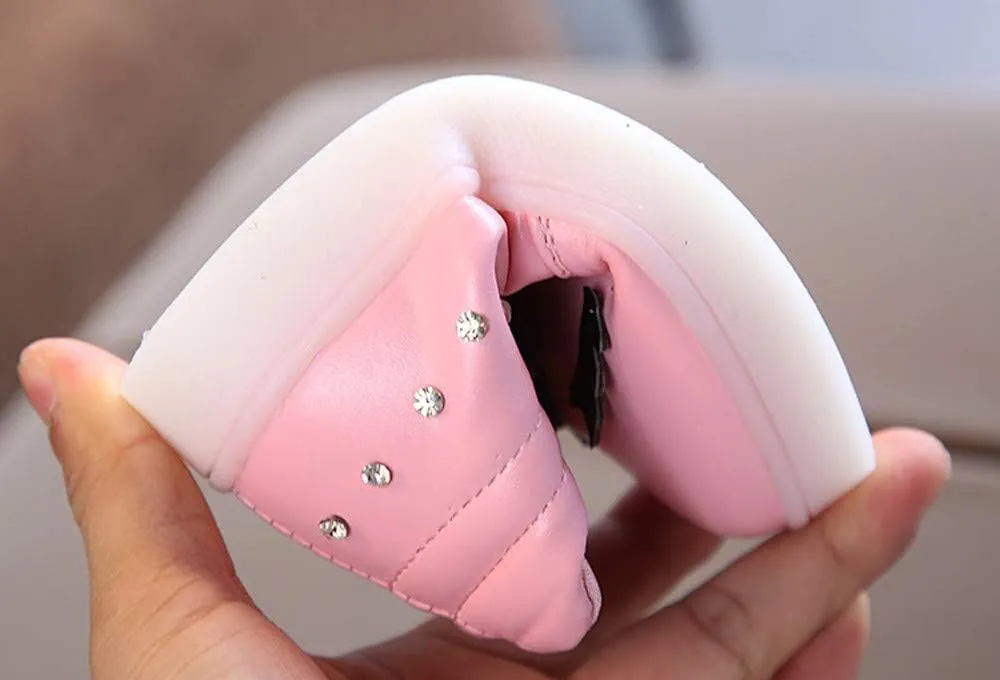Sport LED Girls Baby Infant Boots Bowknot Kids Luminous Shoes Baby Shoes Kids Shoes Size 1