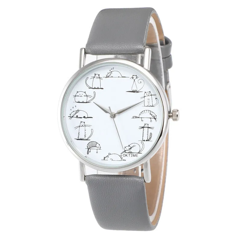 Whisker Watch Couture - Simple Cat Multicolor Watch