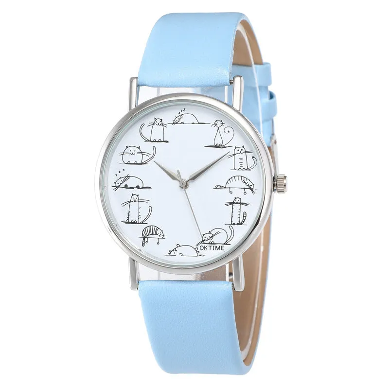 Whisker Watch Couture - Simple Cat Multicolor Watch